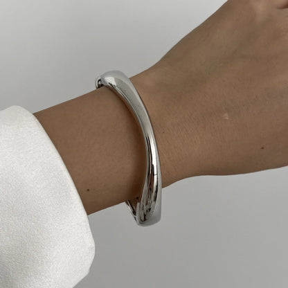 Gold Silver 3 Styles Color Geometric Spring Bangles