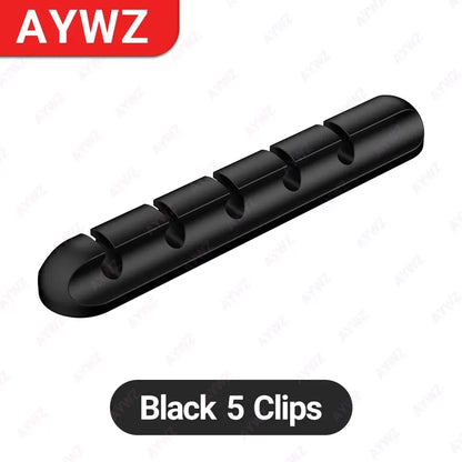 Adhesive Cable Holder Clips Rubber Cord Management Organizer for Desktop USB Charging Cable Nightstand Power Mouse Cord