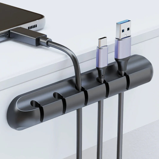 Adhesive Cable Holder Clips Rubber Cord Management Organizer for Desktop USB Charging Cable Nightstand Power Mouse Cord