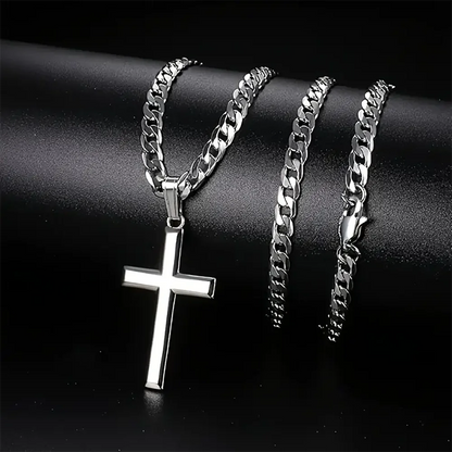 Cross Necklace Durable Cuban Crucifix Pendant Necklace