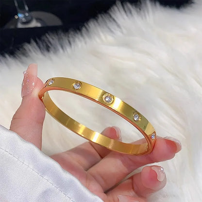 Titanium Steel Gold Silver Color Bracelet