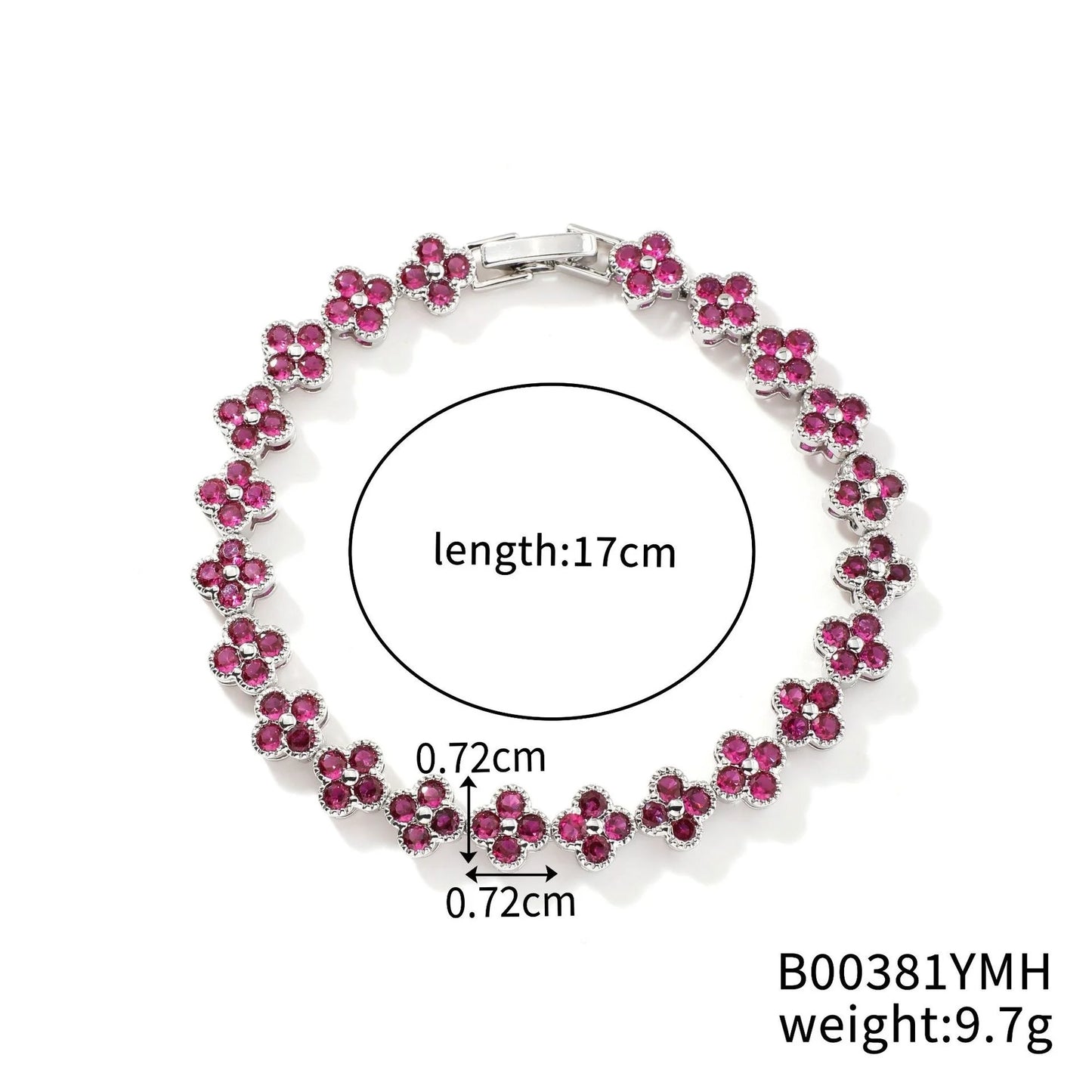 Crystal Flower Lucky Bracelet Women Personalized Bracelet