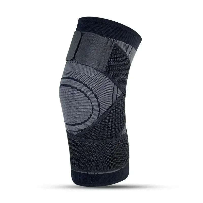 DFShop adjustable knee compression sleeve in black and gray with secure straps for joint support
