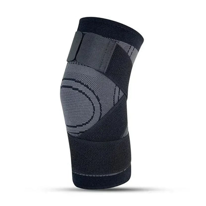 DFShop adjustable knee compression sleeve in black and gray with secure straps for joint support