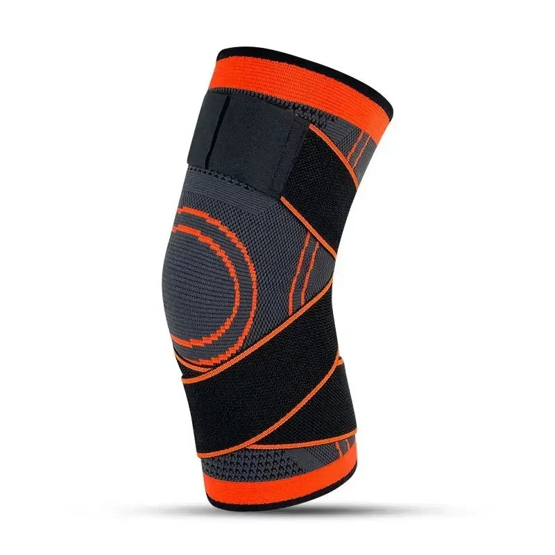 DFShop adjustable knee compression sleeve in black and orange for joint support and pain relief