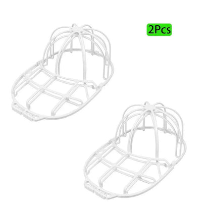 Two white anti deformation cap protector frames to maintain cap shape and prevent deformation