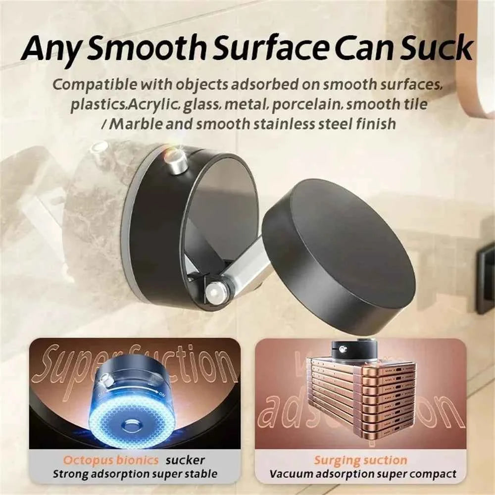 DFShop portable magnetic phone holder with strong suction for smooth surfaces like glass metal and marble