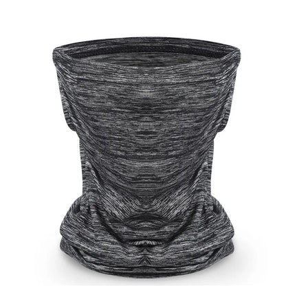 Gray breathable cycling mask by DFShop designed for comfort and ventilation during rides
