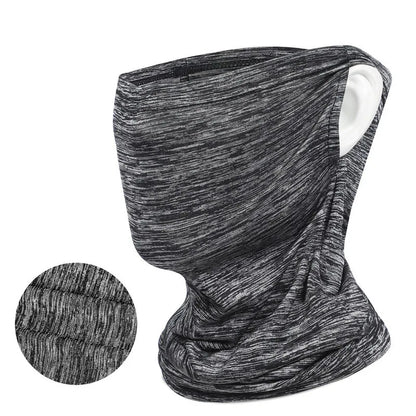 DFShop breathable cycling mask in black and gray with stretchy fabric for full face and neck coverage