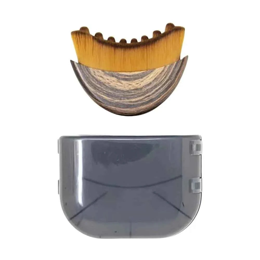 DFShop deep cleansing facial brush with soft bristles and protective gray case for skincare