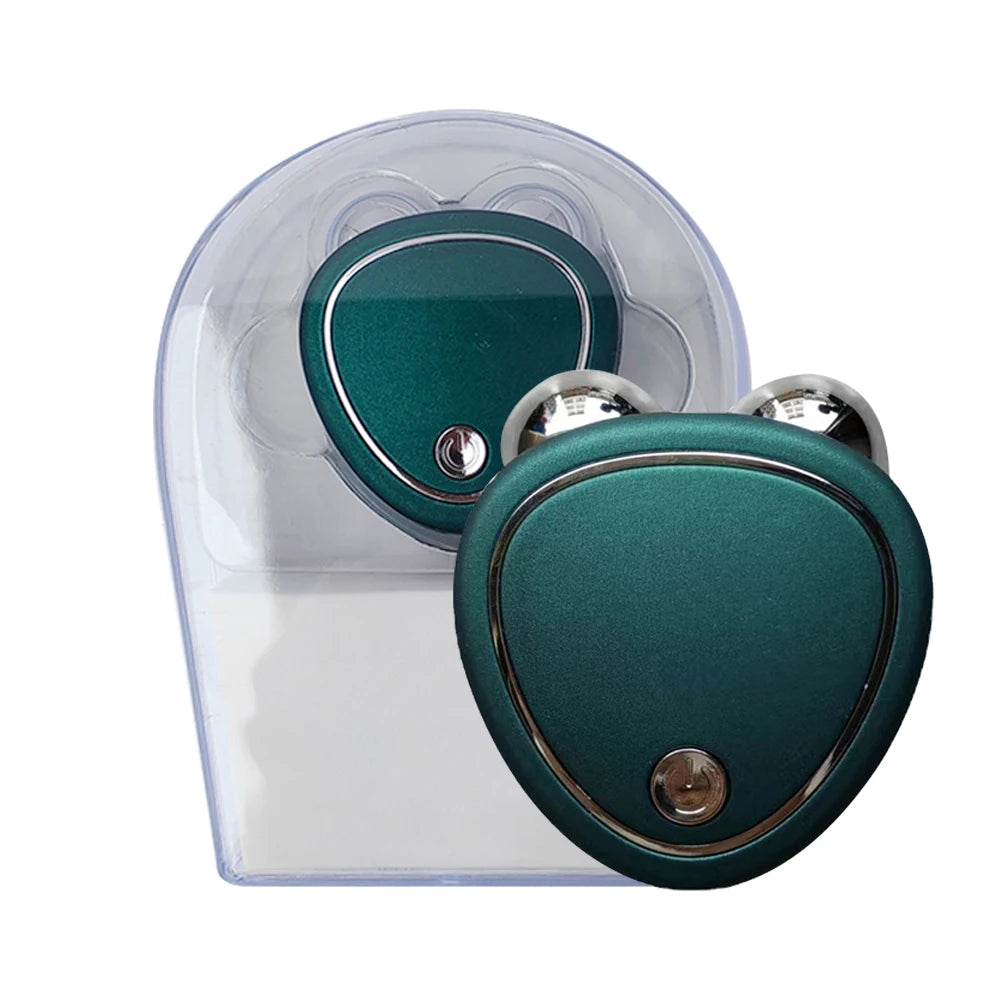 DFShop face lifting device for home use in teal with dual metal spheres for facial massage