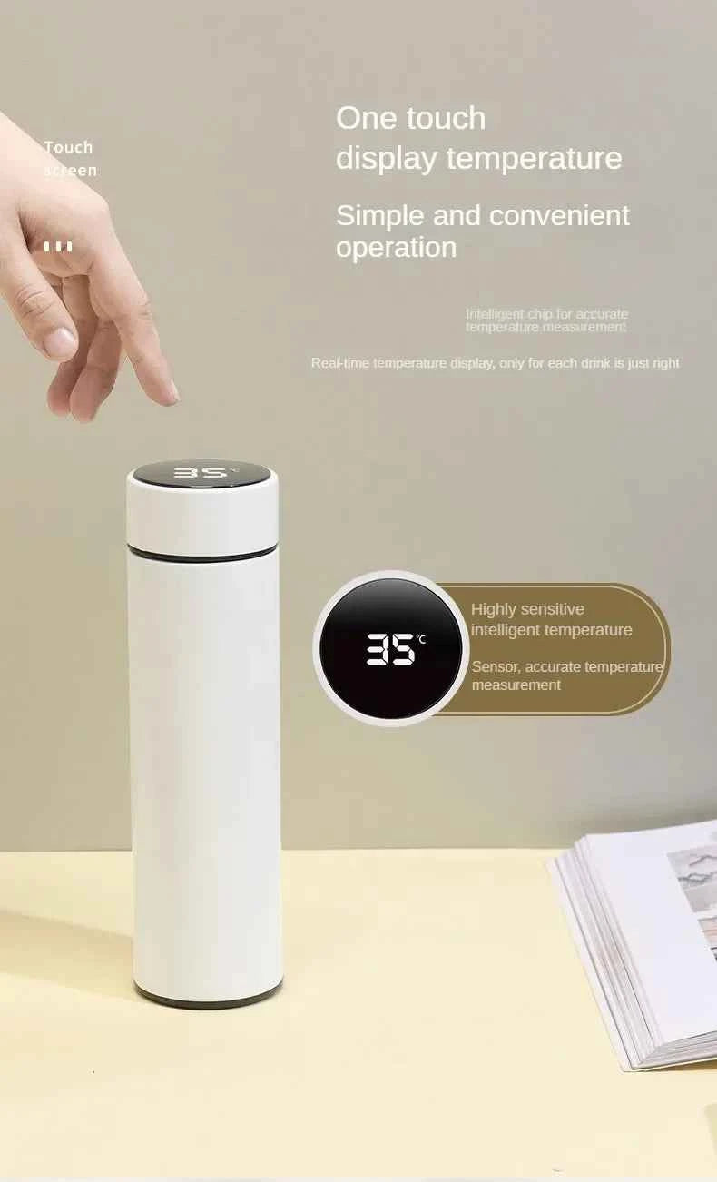 DFShop LED Display Thermos Bottle - Temperature Show - DFShop