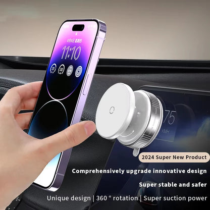 DFShop magnetic car phone holder with 360 degree rotation and super suction power on car dashboard