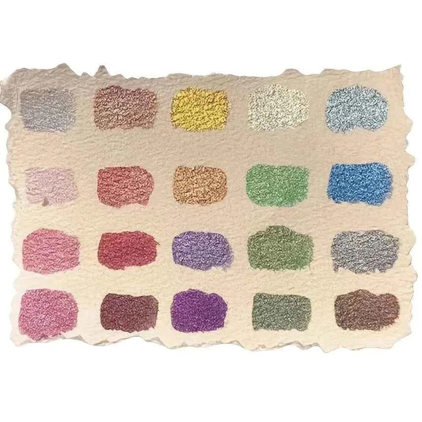 DFShop shifting watercolor painting set with 20 vibrant color swatches on textured paper