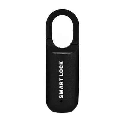 Black fingerprint padlock for lockers with smart lock technology and durable design