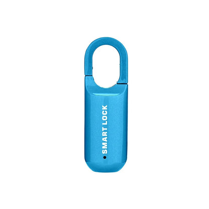 Blue fingerprint padlock for lockers with smart lock design and compact size
