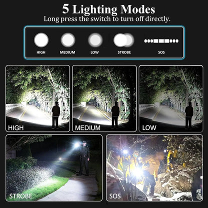 DFShop Tactical LED Flashlight Torch Lantern - Super Bright 100000Lm - DFShop