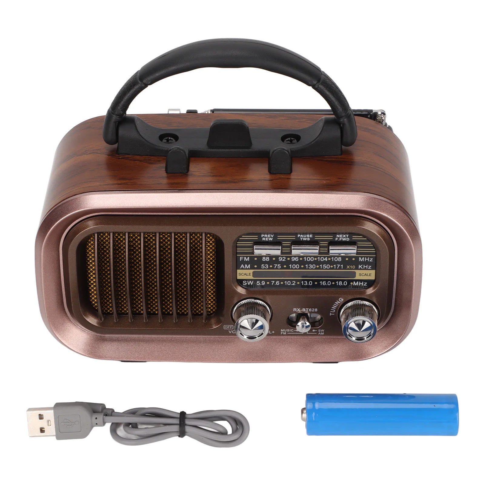 DFShop Vintage Bluetooth Radio Speaker - Retro Design - DFShop