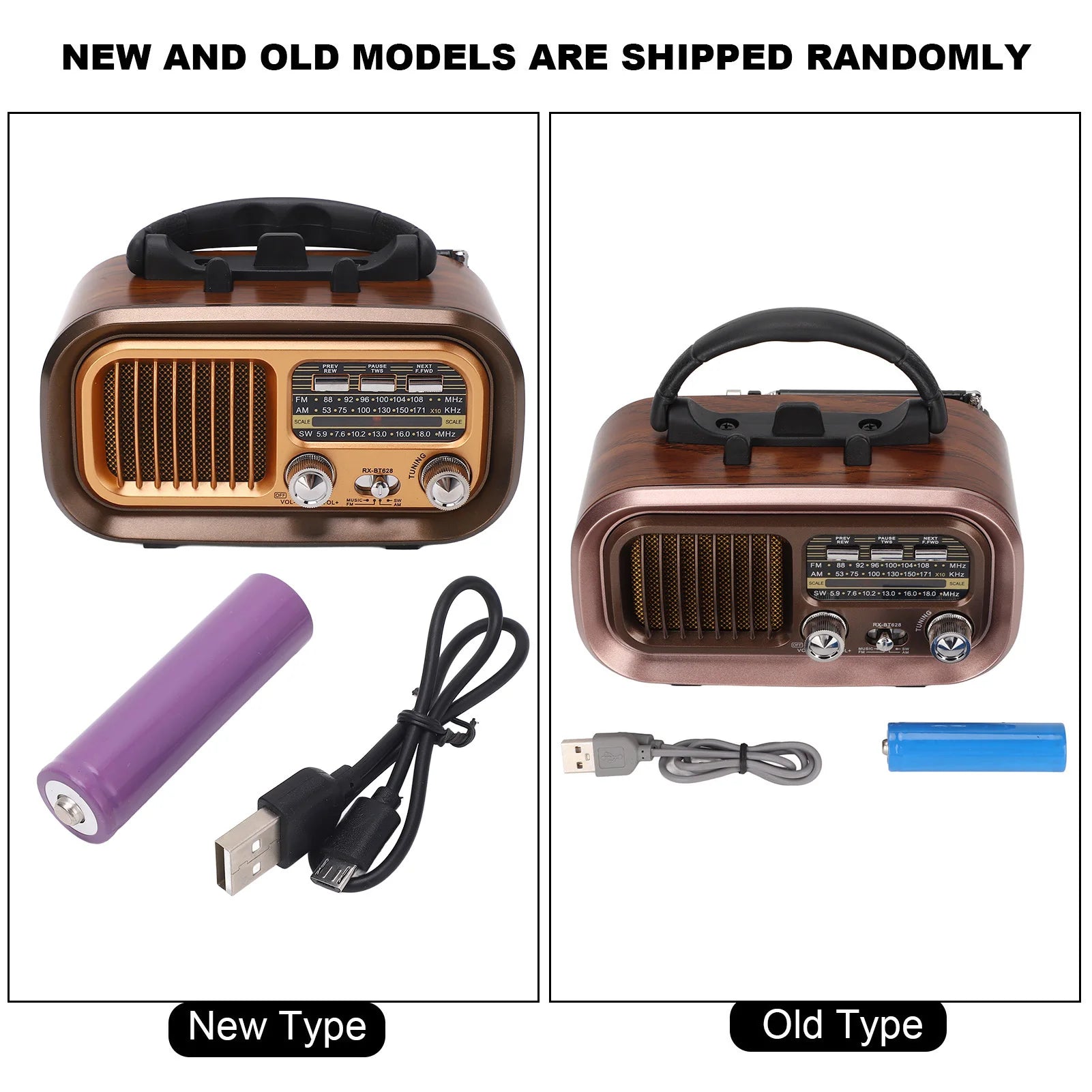 DFShop Vintage Bluetooth Radio Speaker - Retro Design - DFShop