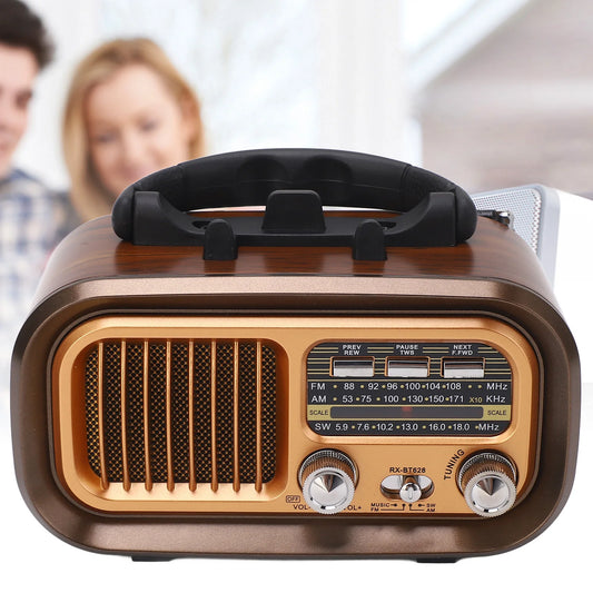 DFShop Vintage Bluetooth Radio Speaker - Retro Design - DFShop