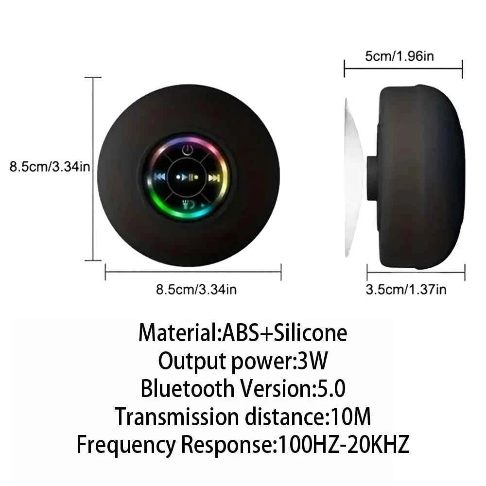 DFShop Waterproof Bluetooth Speaker for Showers & Outdoors - DFShop