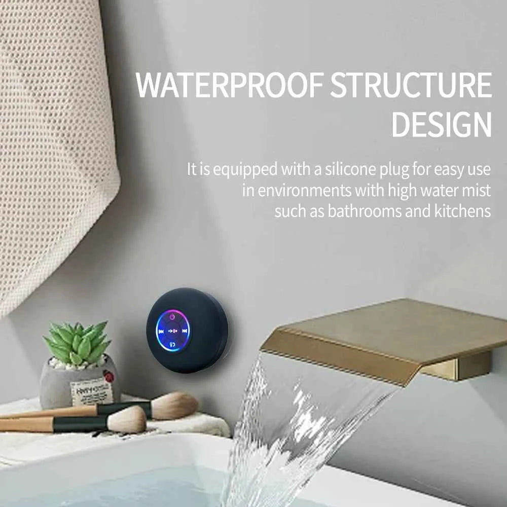 DFShop Waterproof Bluetooth Speaker for Showers & Outdoors - DFShop
