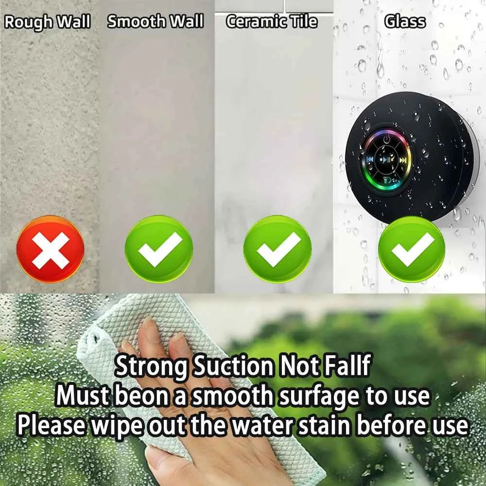 DFShop Waterproof Bluetooth Speaker for Showers & Outdoors - DFShop