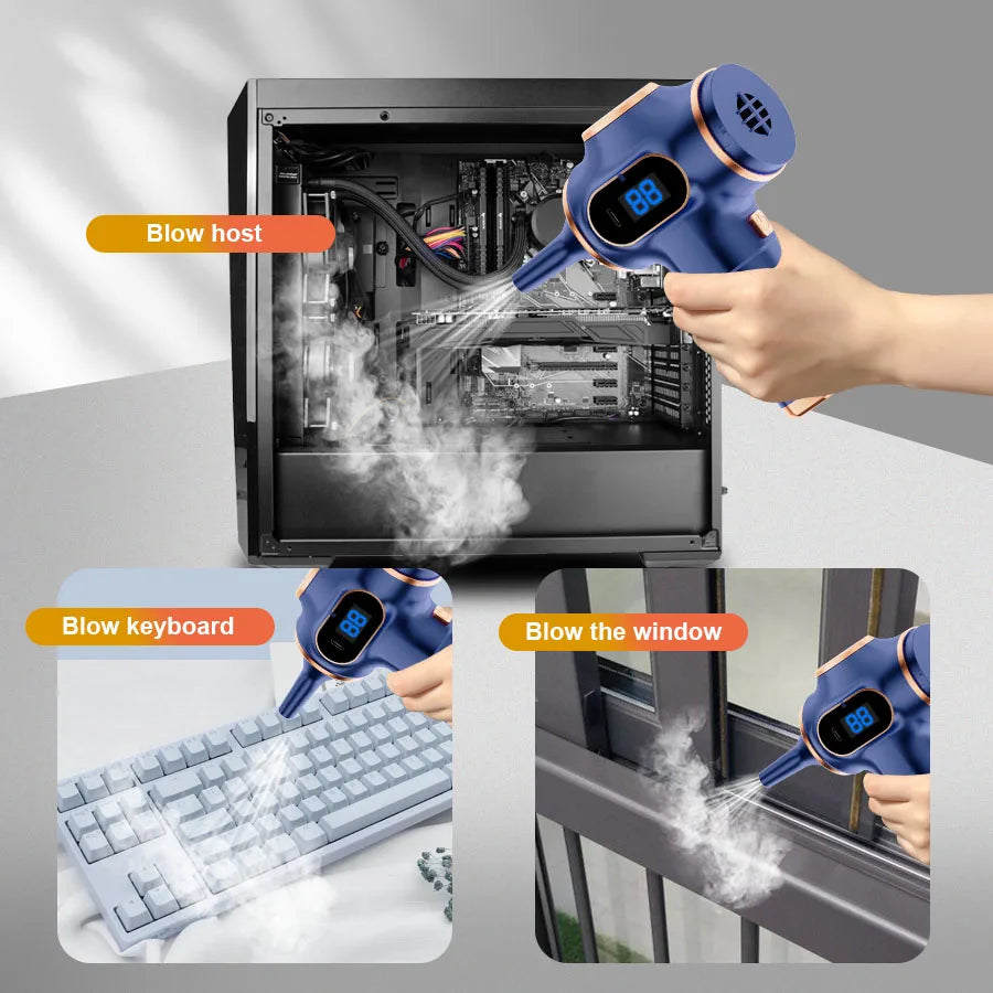 DFShop wireless car vacuum cleaner used for blowing dust from computer parts keyboard and window edges