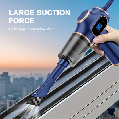 DFShop wireless car vacuum cleaner with large suction force cleaning window slots