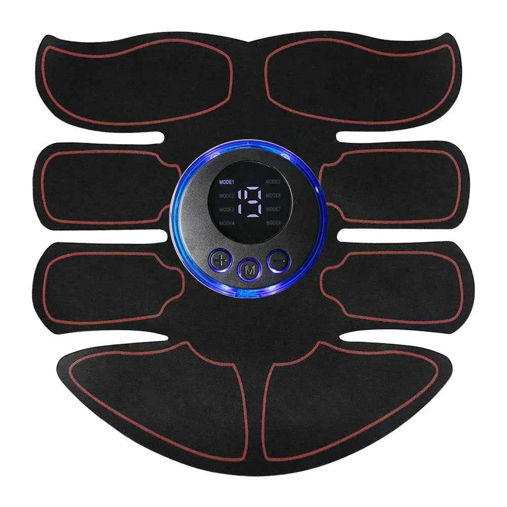 Wireless EMS muscle stimulator with multiple pads and digital control for muscle toning
