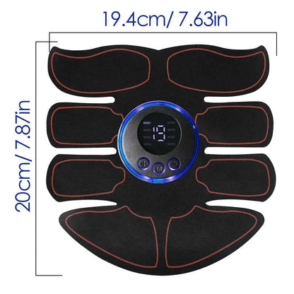 DFShop wireless EMS muscle stimulator with digital display and flexible pads for muscle training