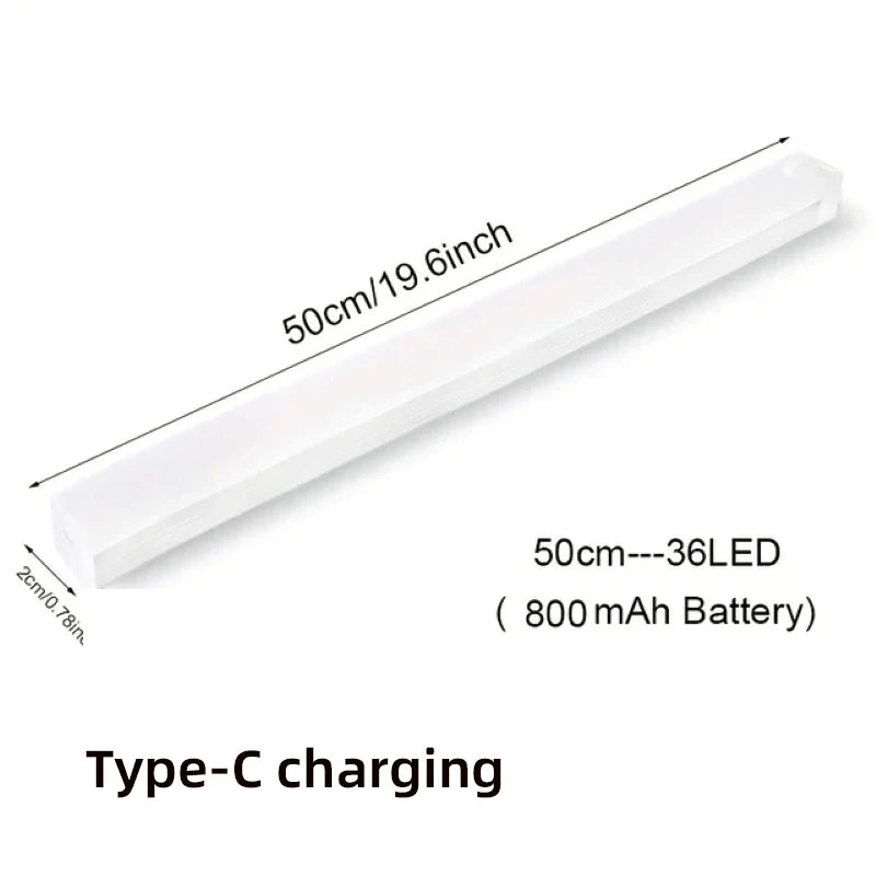 DFShop wireless LED motion sensor night light with 36 LEDs and Type-C charging 50cm length
