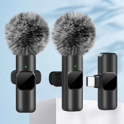 DFShop wireless mic mount with furry windscreen for clear audio recording and wireless connectivity
