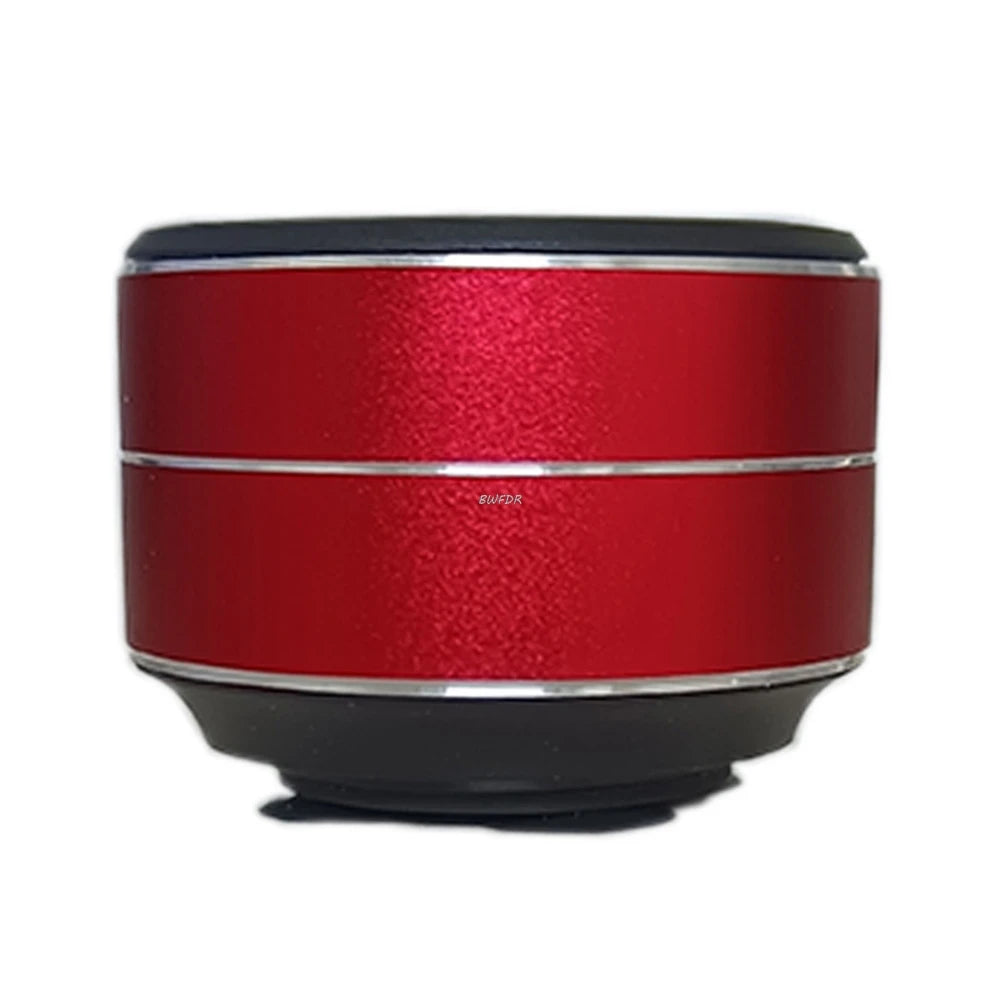 DFShop red wireless mini vibration speaker with compact cylindrical design and silver accents