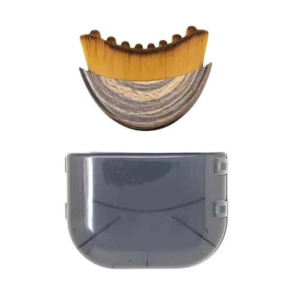 DFShop deep cleansing facial brush with curved bristles and protective gray case
