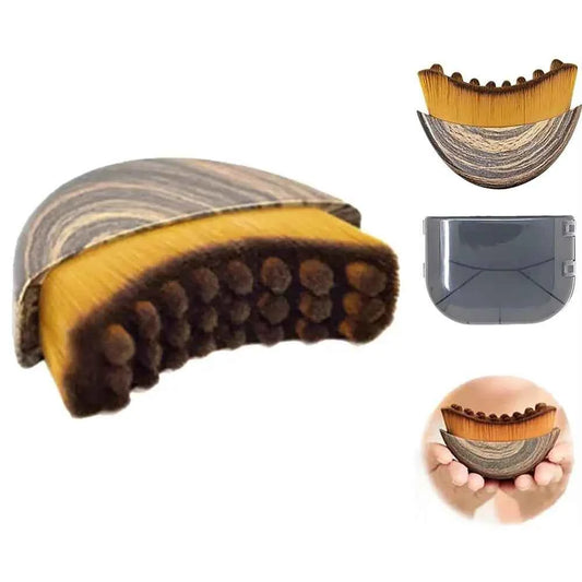 DFShop deep cleansing facial brush with curved wood grain handle and soft bristles for effective skincare