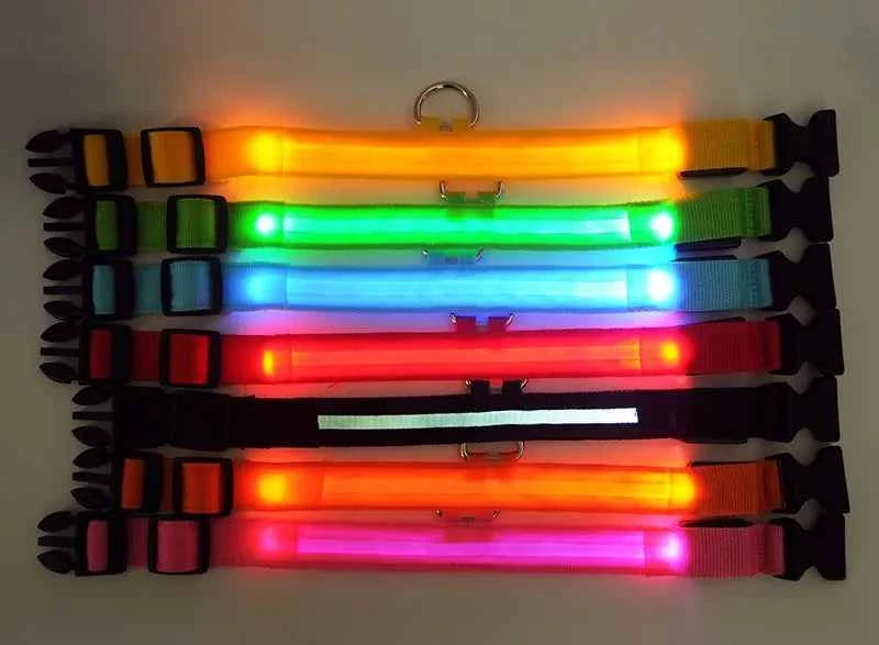 DFShop LED Dog Collar Nylon - Bright, Durable & Colorful - DFShop